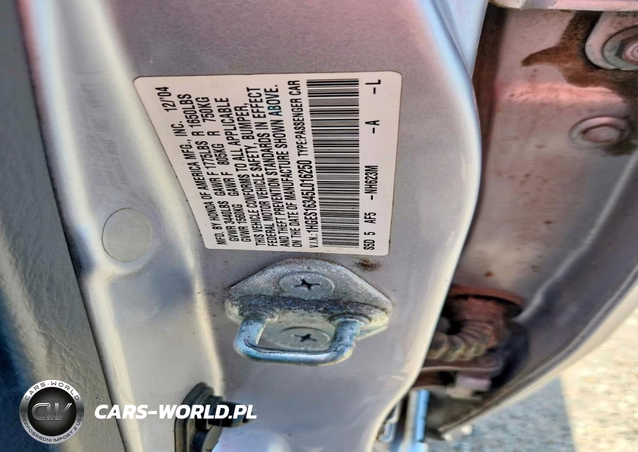 2005 Honda Civic Dx Vp VIN:1HGES16345L016250 - 12