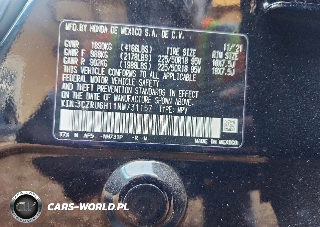 2022 Honda Hr-V Sport VIN:3CZRU6H11NM731157 - 13