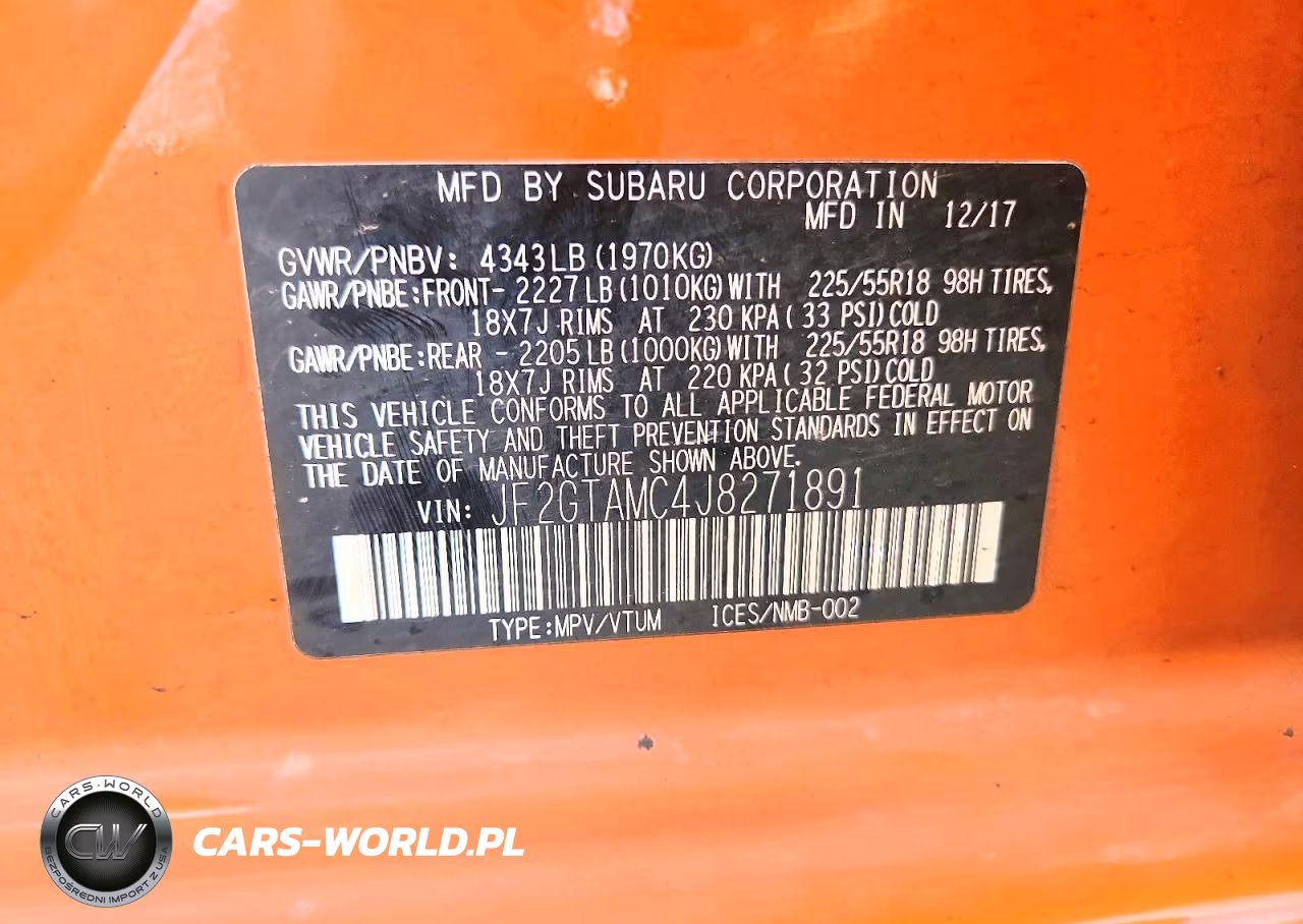 2018 Subaru Crosstrek Limited VIN:JF2GTAMC4J8271891 - 12