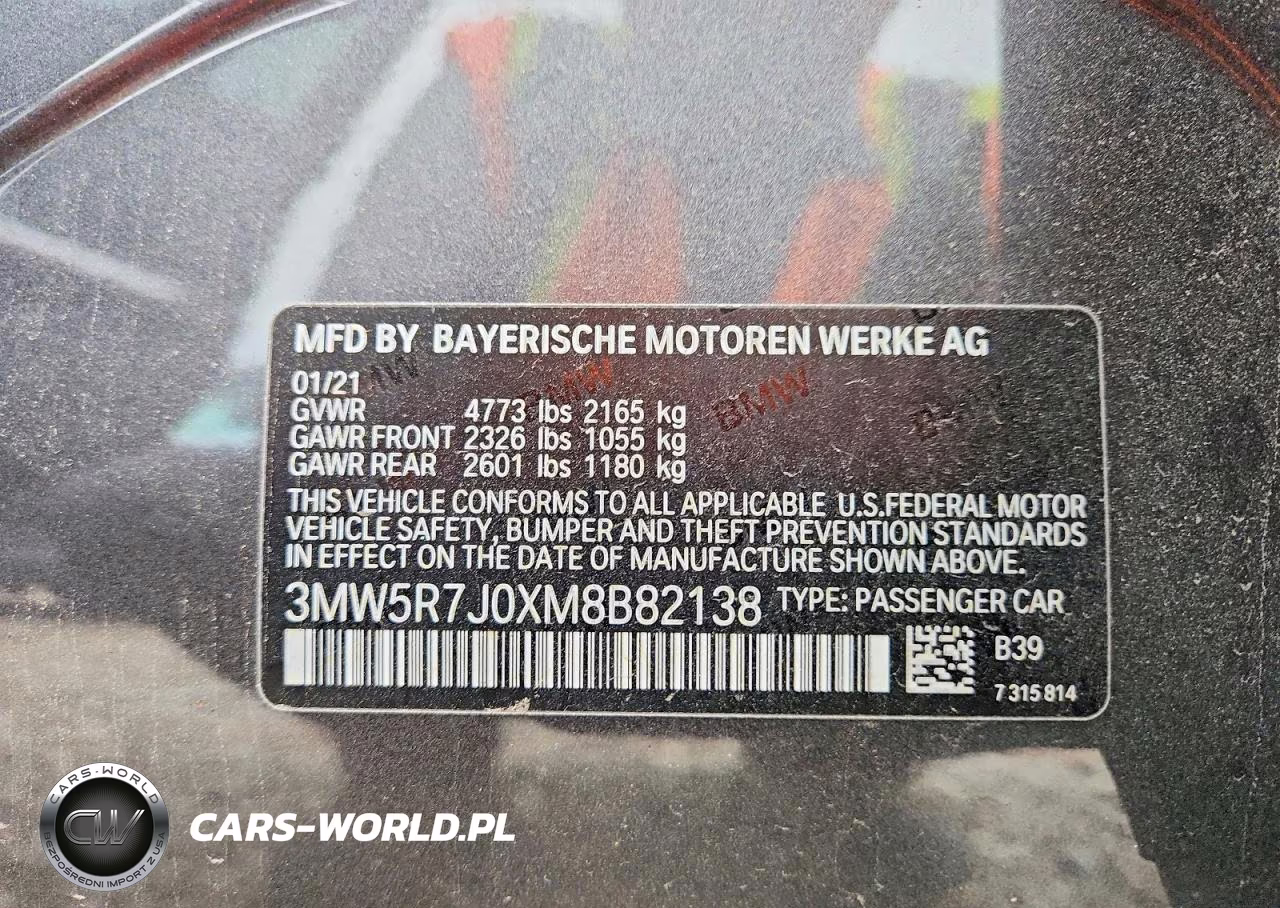 2021 BMW 330Xi VIN:3MW5R7J0XM8B82138 - 12
