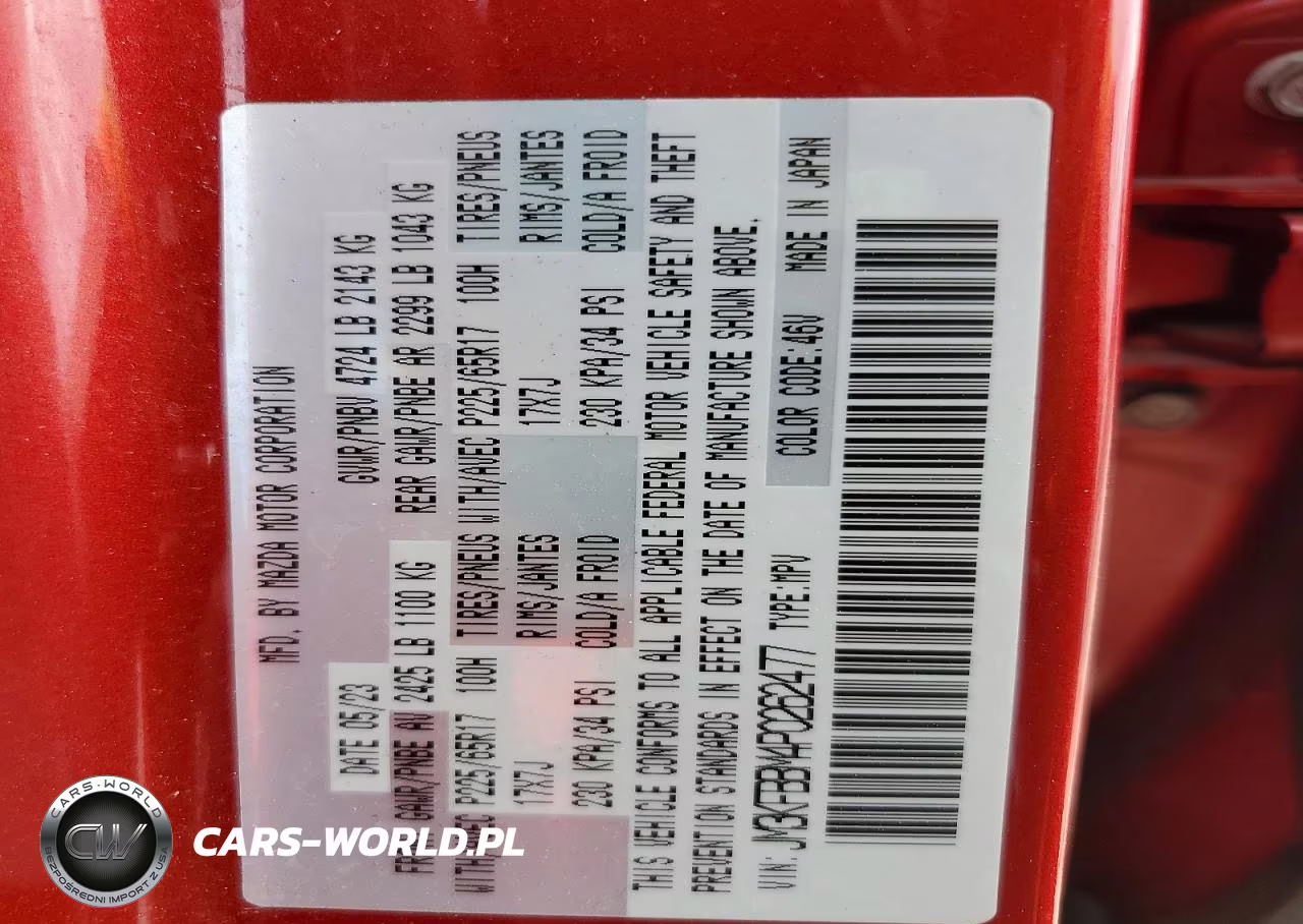 2023 Mazda Cx-5 Select VIN:JM3KFBBM4P0262477 - 14