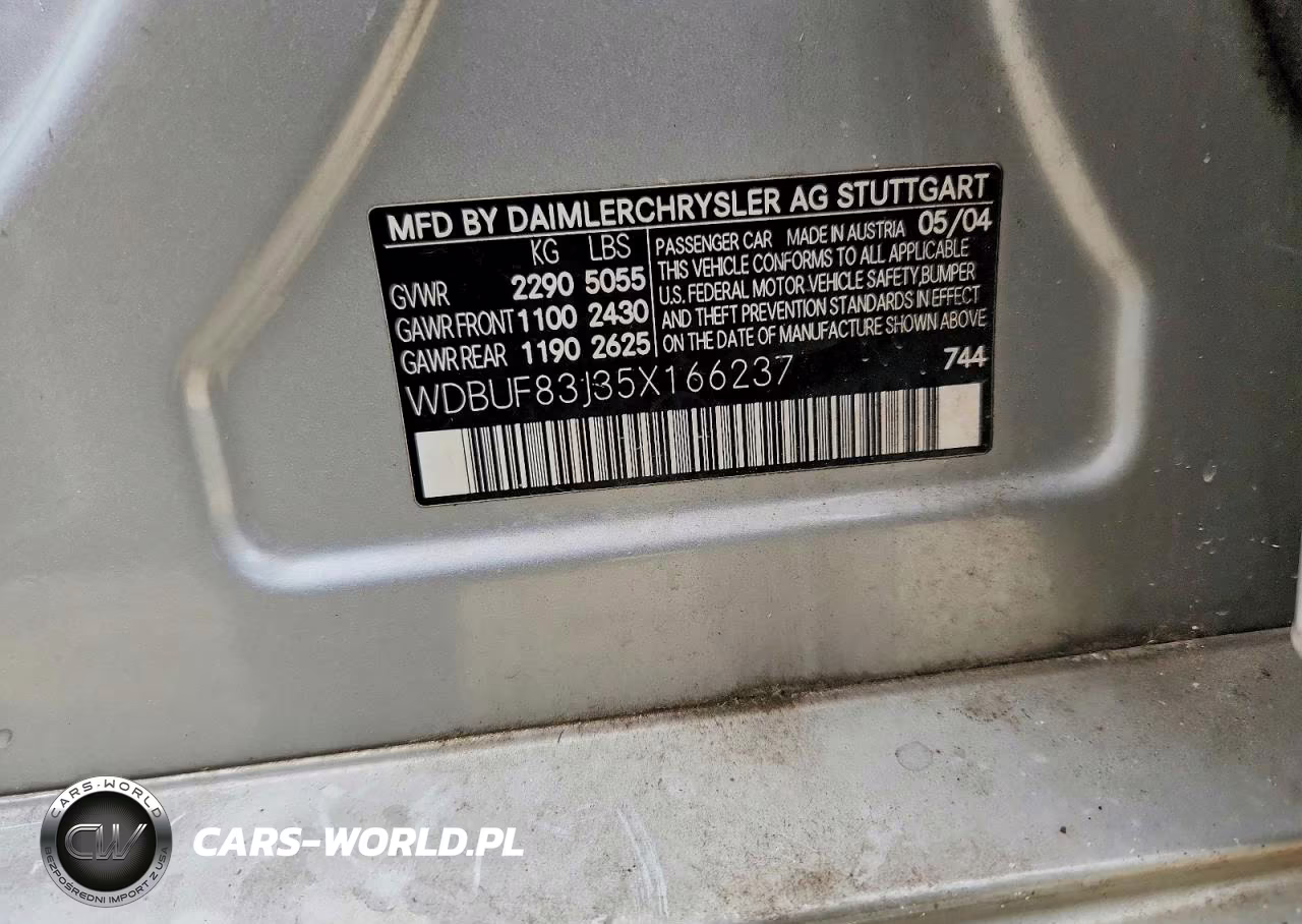 2005 Mercedes-Benz E 500 4Matic VIN:WDBUF83J35X166237 - 12
