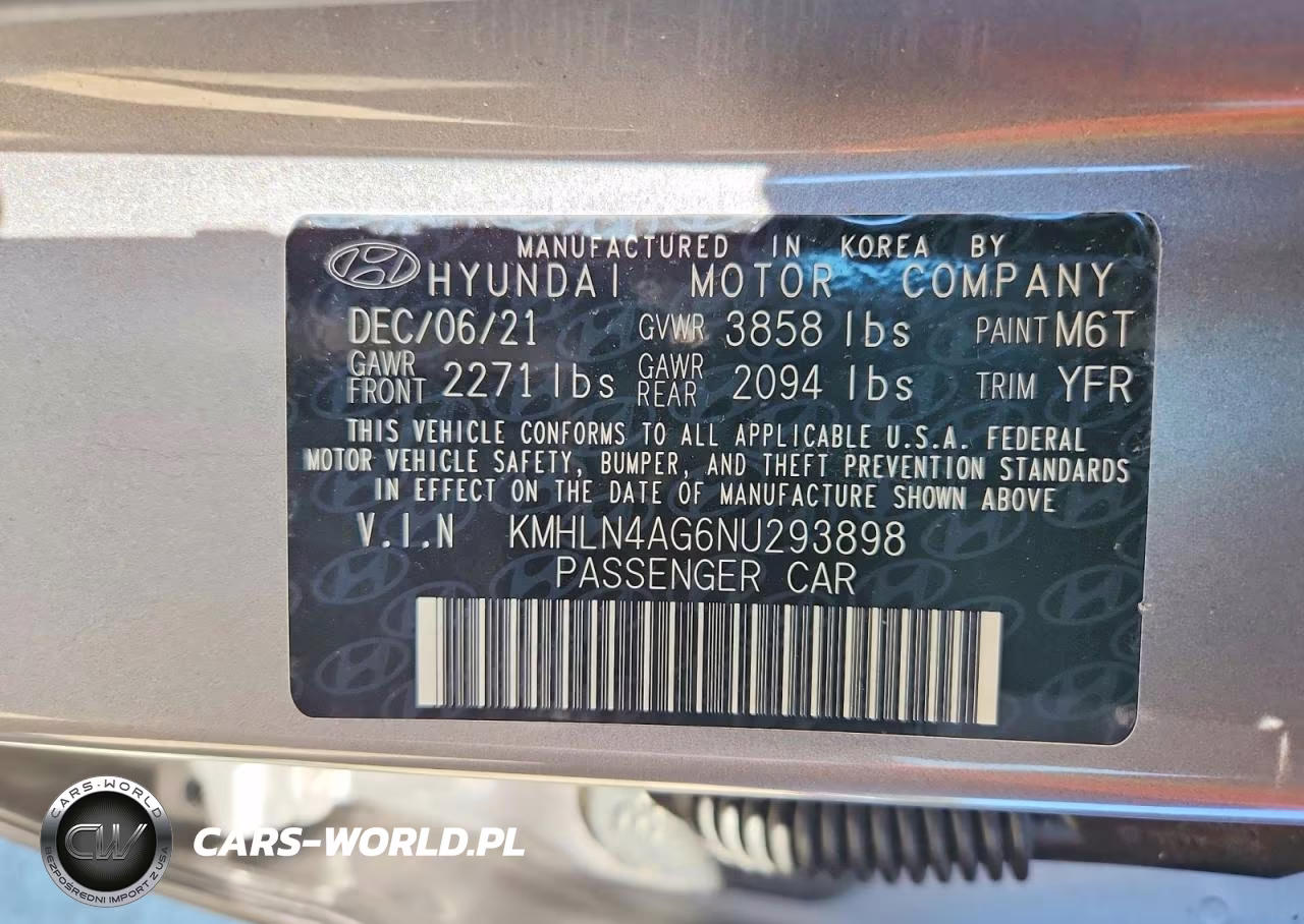 2022 Hyundai Elantra Sel VIN:KMHLN4AG6NU293898 - 12