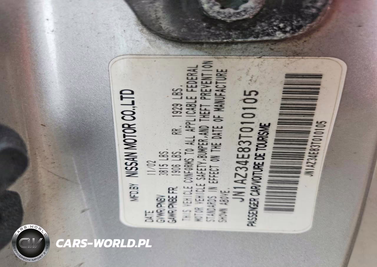 2003 Nissan 350Z Coupe VIN:JN1AZ34E83T010105 - 13