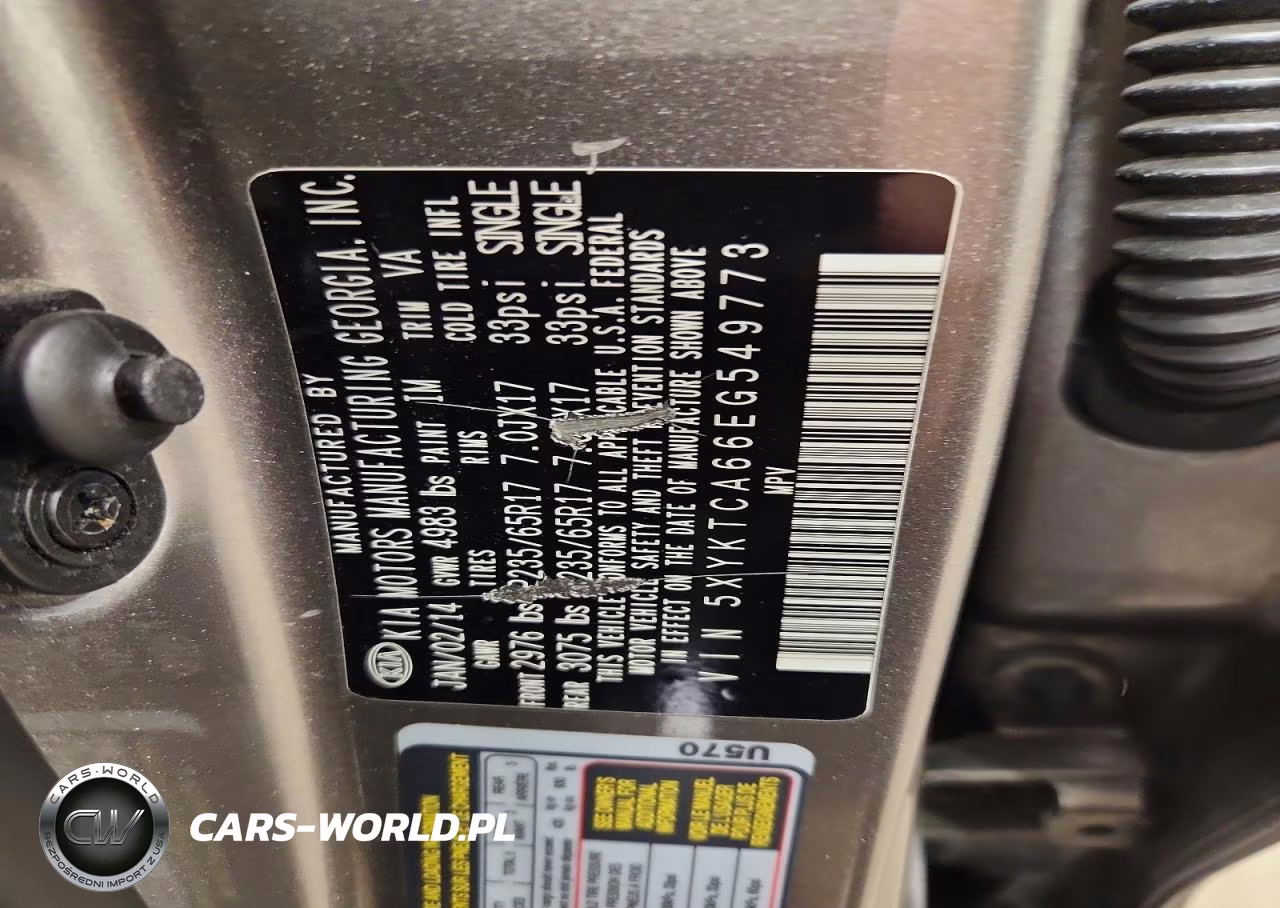 2014 Kia Sorento Lx VIN:5XYKTCA66EG549773 - 13