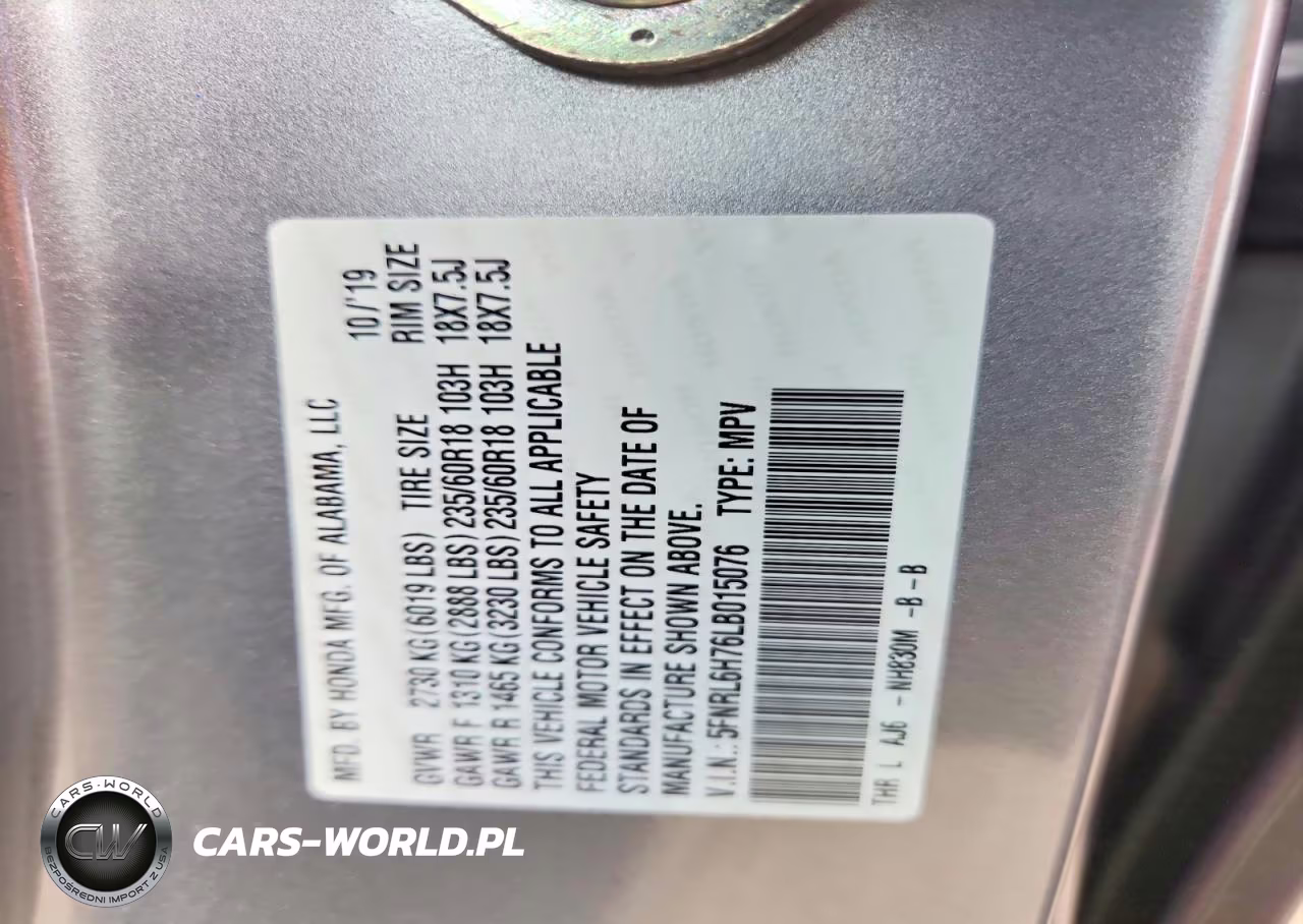 2020 Honda Odyssey Exl VIN:5FNRL6H76LB015076 - 13