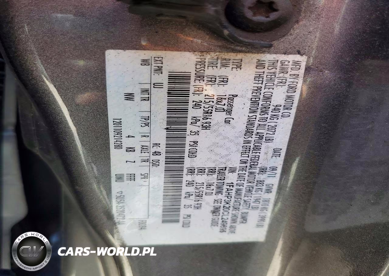 2012 Ford Focus Se VIN:1FAHP3K20CL249695 - 13