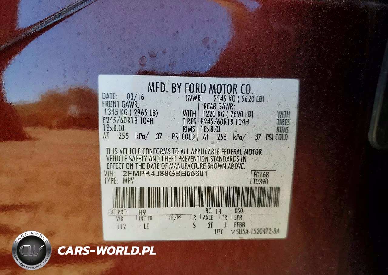 2016 Ford Edge Sel VIN:2FMPK4J88GBB55601 - 13