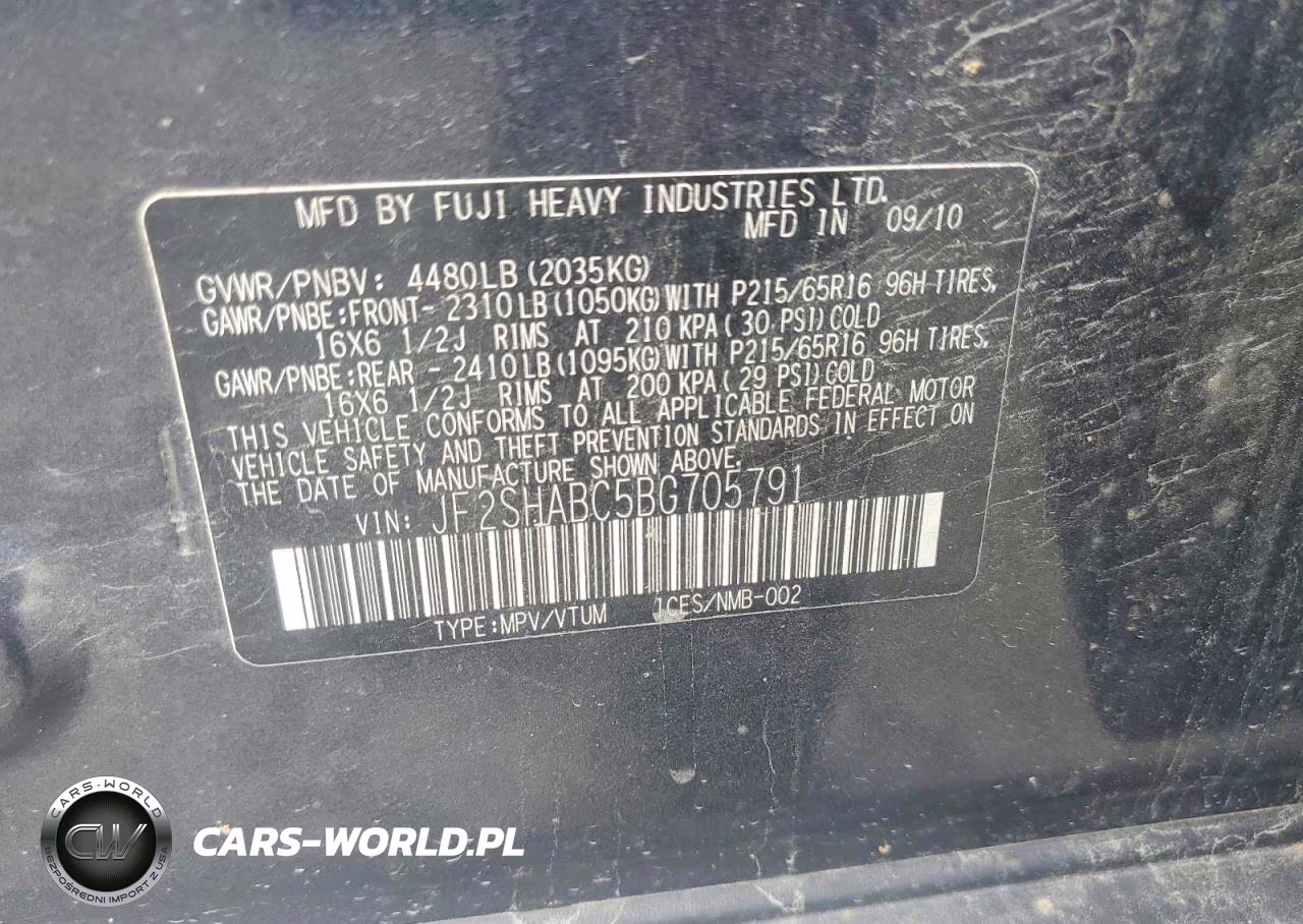 2011 Subaru Forester 2.5X VIN:JF2SHABC5BG705791 - 13