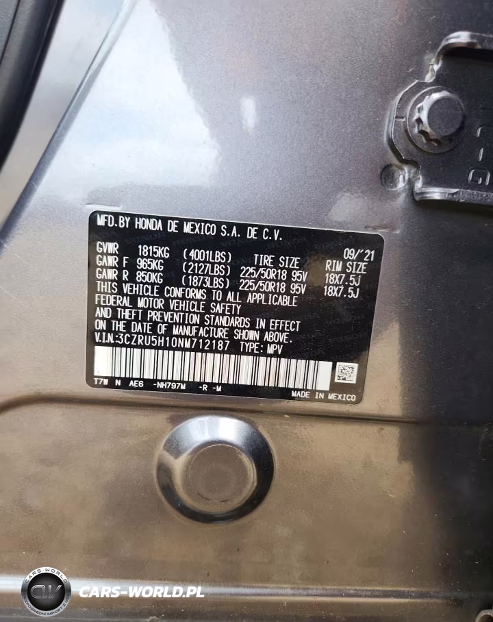 2022 Honda Hr-V Sport VIN:3CZRU5H10NM712187 - 12