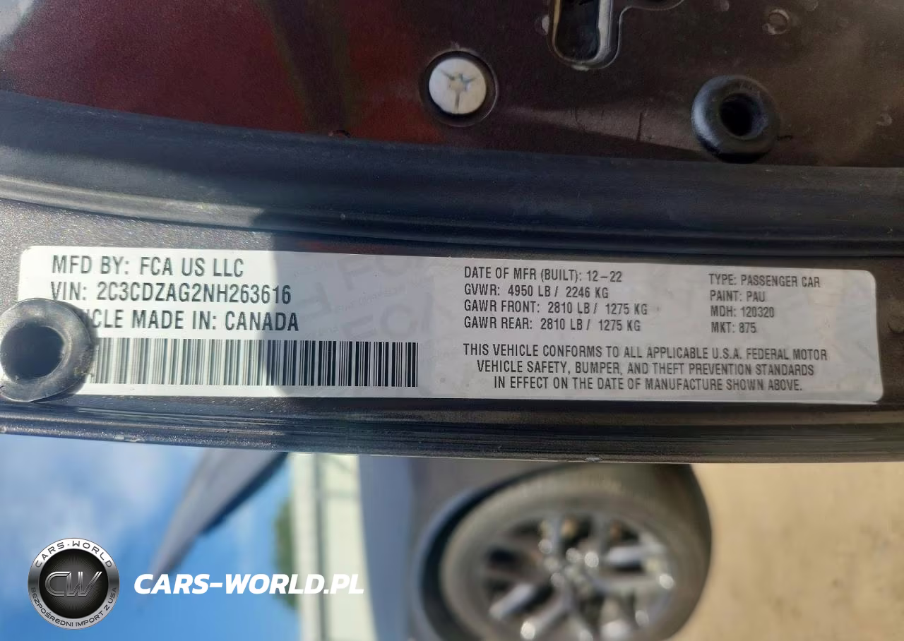 2022 Dodge Challenger Sxt VIN:2C3CDZAG2NH263616 - 12