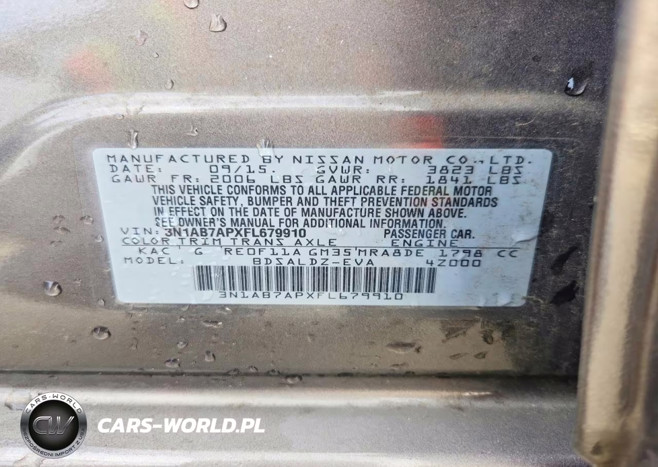 2015 Nissan Sentra Sv VIN:3N1AB7APXFL679910 - 12
