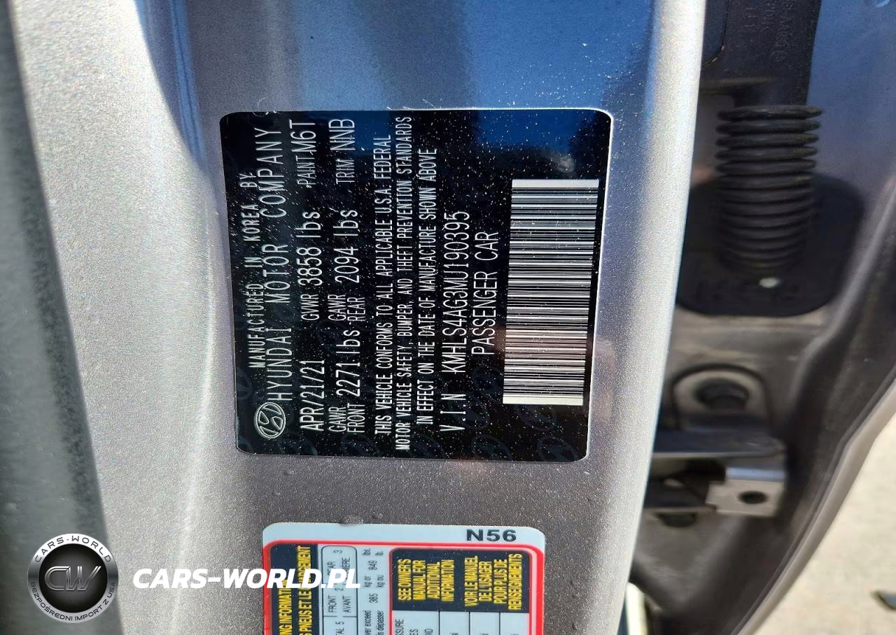 2021 Hyundai Elantra Sel VIN:KMHLS4AG3MU190395 - 12