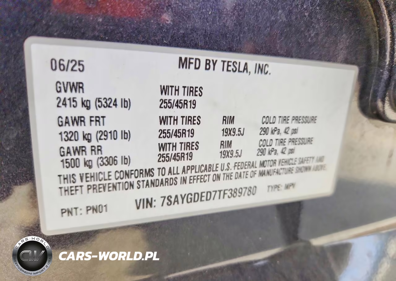 2026 Tesla Model Y VIN:7SAYGDED7TF389780 - 12