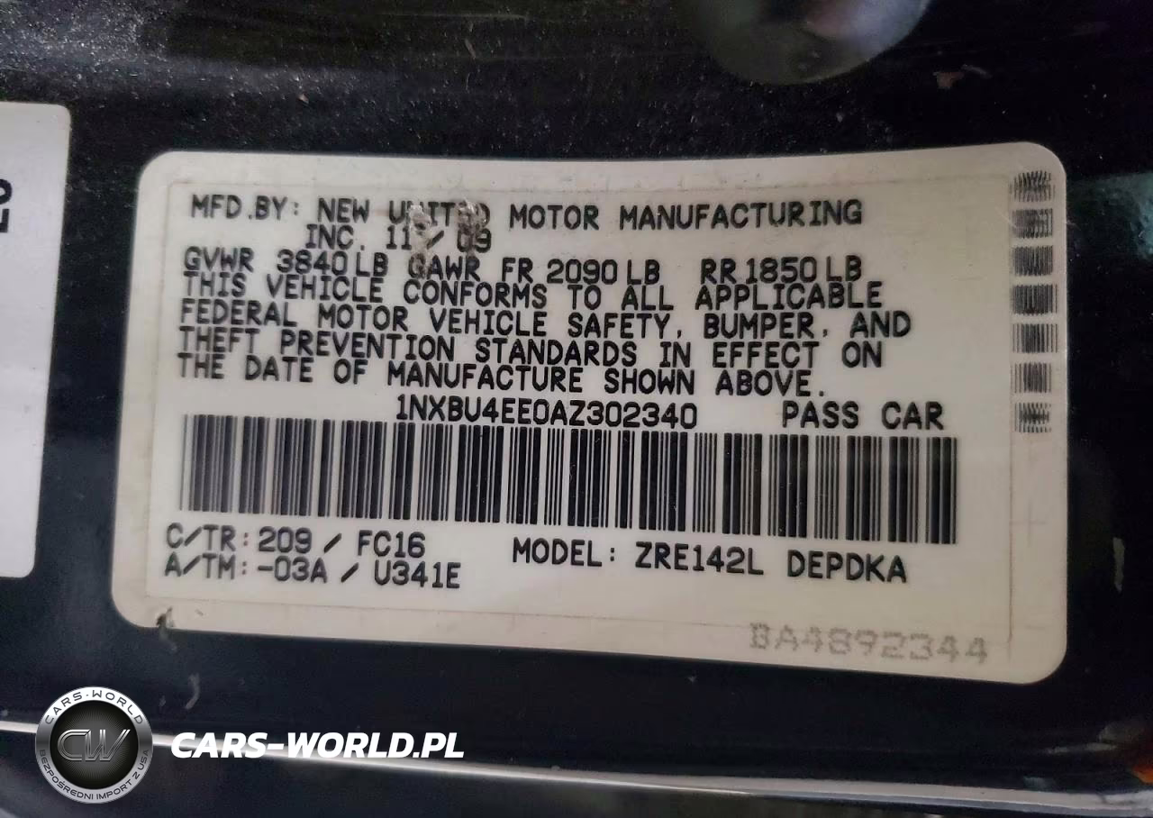 2010 Toyota Corolla Le VIN:1NXBU4EE0AZ302340 - 12