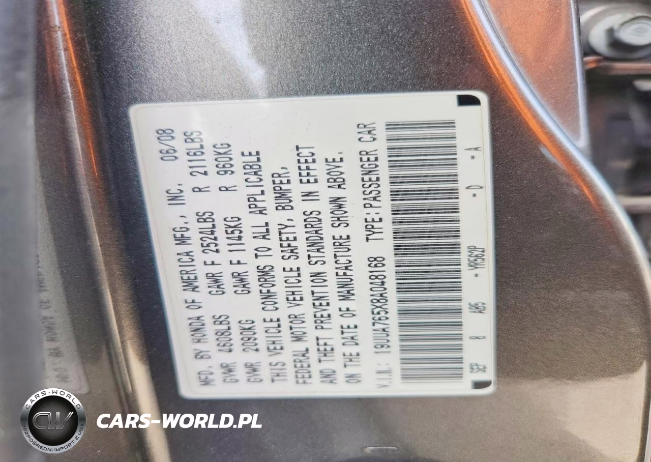2008 Acura Tl Type S VIN:19UUA765X8A048168 - 12