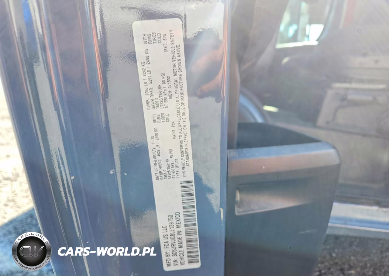 2020 Ram Promaster 3500 Delivery Van VIN:3C6URVJG8LE139750 - 12