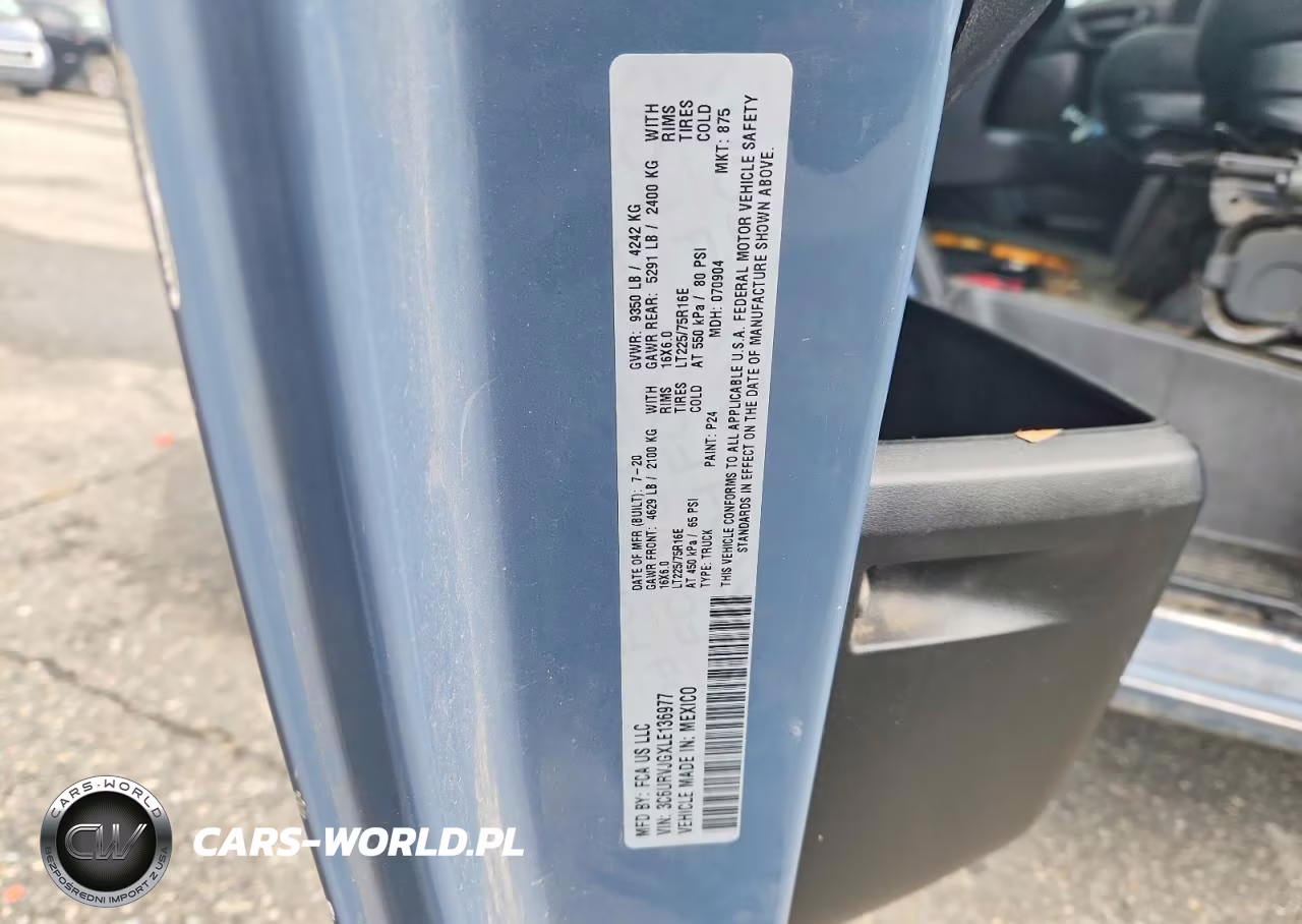 2020 Ram Promaster 3500 Delivery Van VIN:3C6URVJGXLE136977 - 13