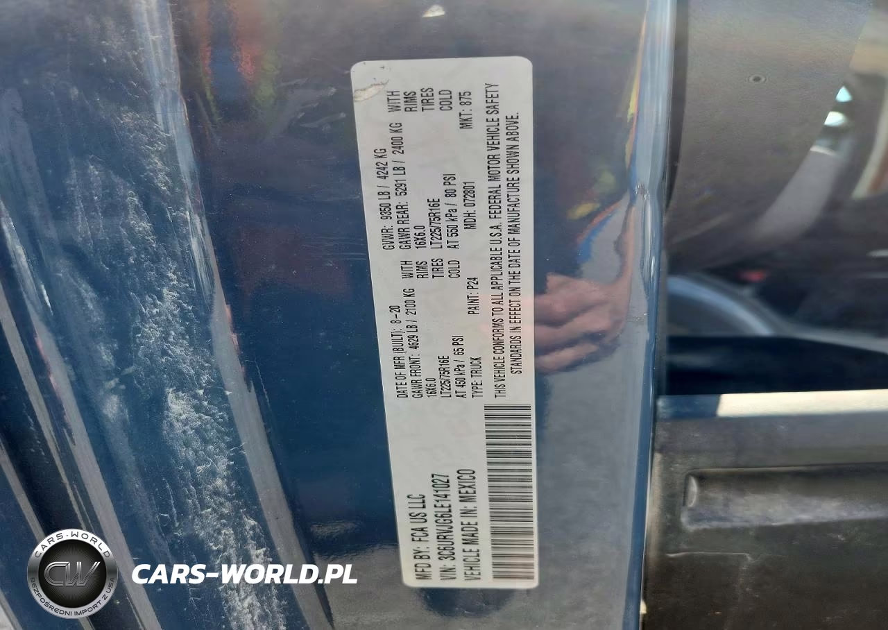 2020 Ram Promaster 3500 Delivery Van VIN:3C6URVJG6LE141027 - 13