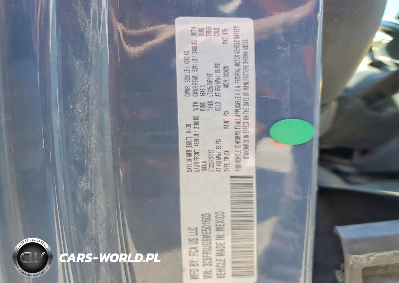 2021 Ram Promaster 3500 Delivery Van VIN:3C6FRVJG6ME501603 - 13