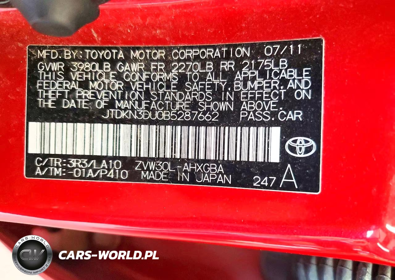 2011 Toyota Prius Four VIN:JTDKN3DU0B5287662 - 12