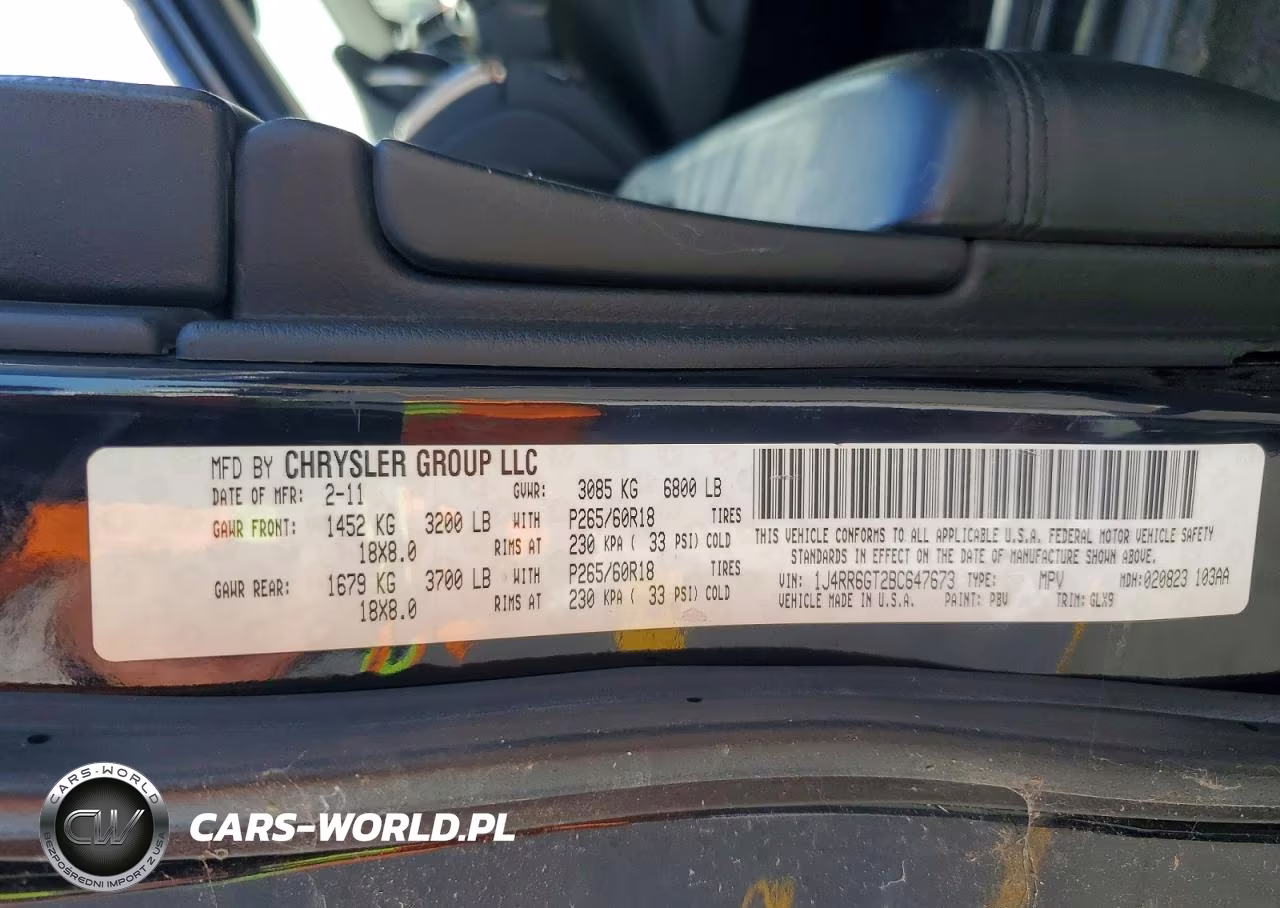 2011 Jeep Grand Cherokee Overland VIN:1J4RR6GT2BC647673 - 13