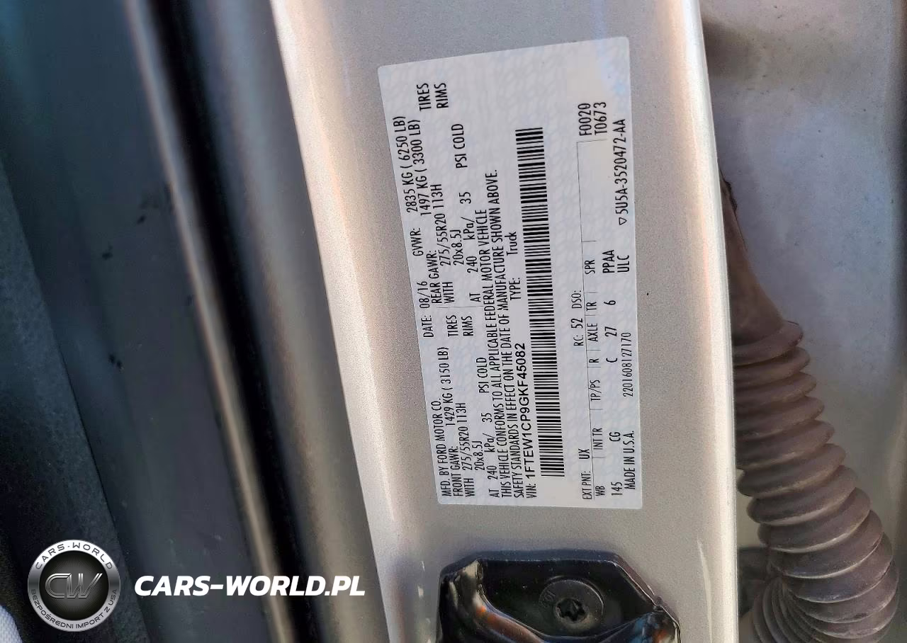 2016 Ford F150 Supercrew VIN:1FTEW1CP9GKF45082 - 12