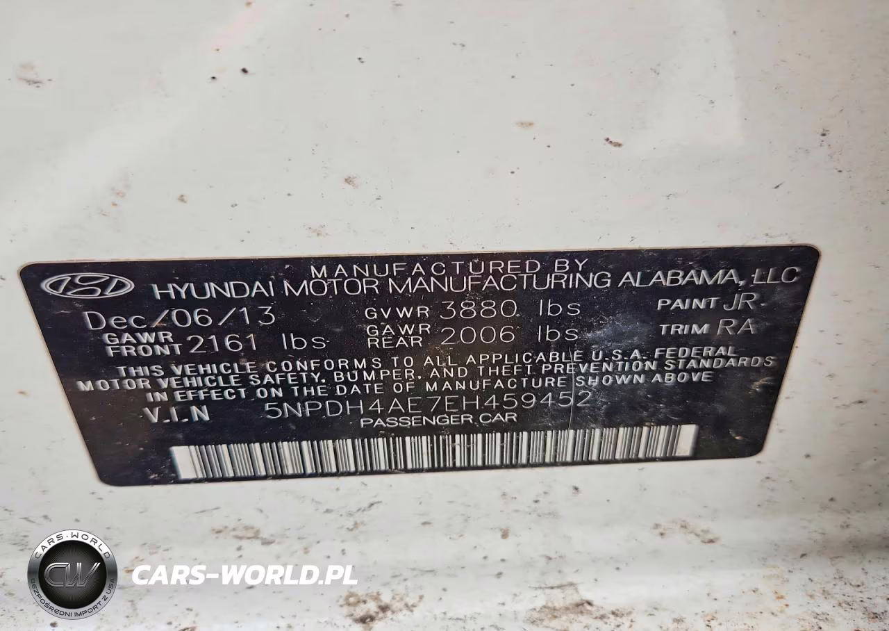 2014 Hyundai Elantra Se VIN:5NPDH4AE7EH459452 - 12
