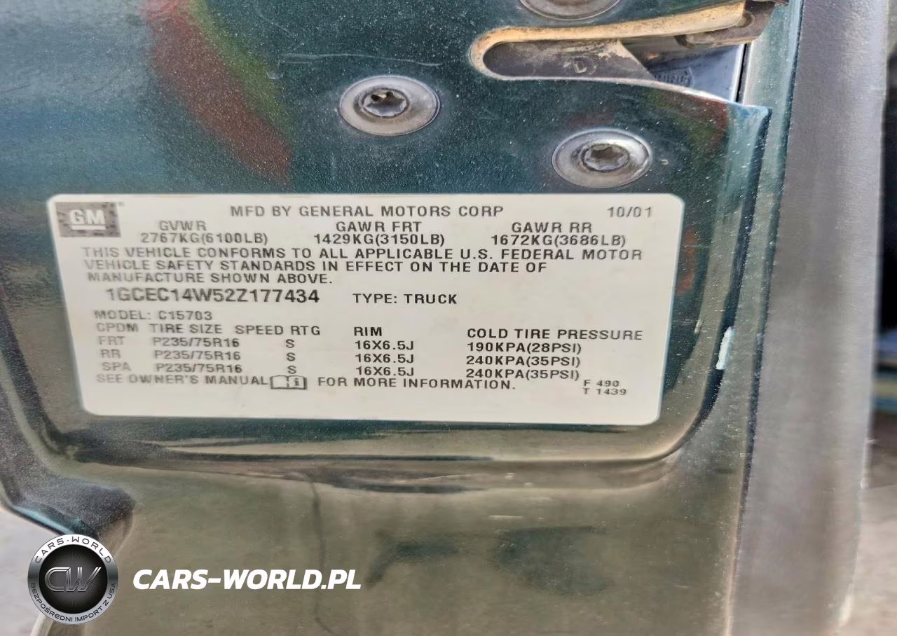 2002 Chevrolet Silverado C1500 VIN:1GCEC14W52Z177434 - 13