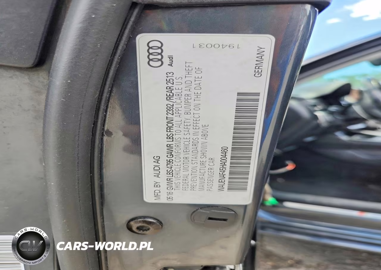 2017 Audi A4 Premium Plus VIN:WAUENAF45HA004460 - 13