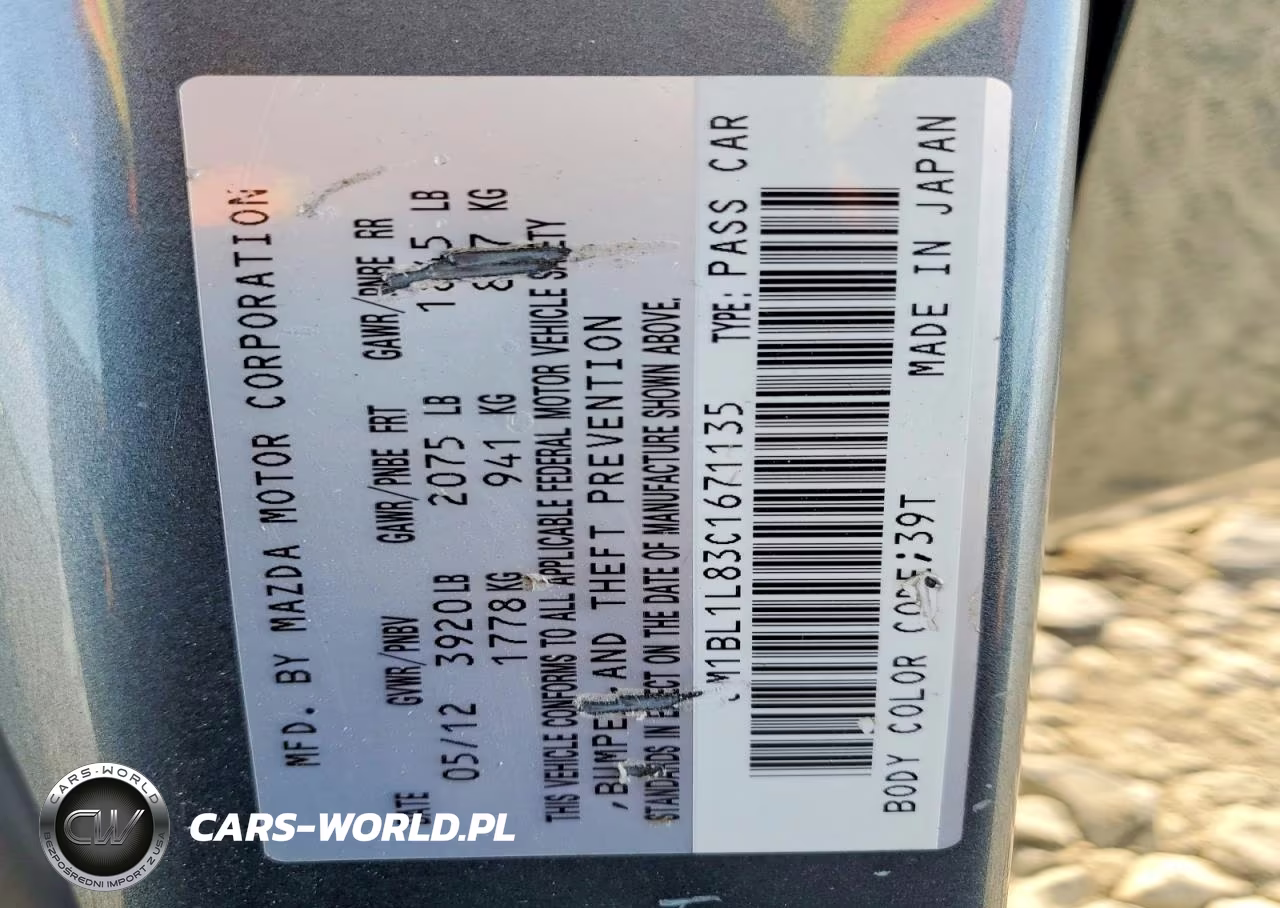 2012 Mazda 3 I VIN:JM1BL1L83C1671135 - 12