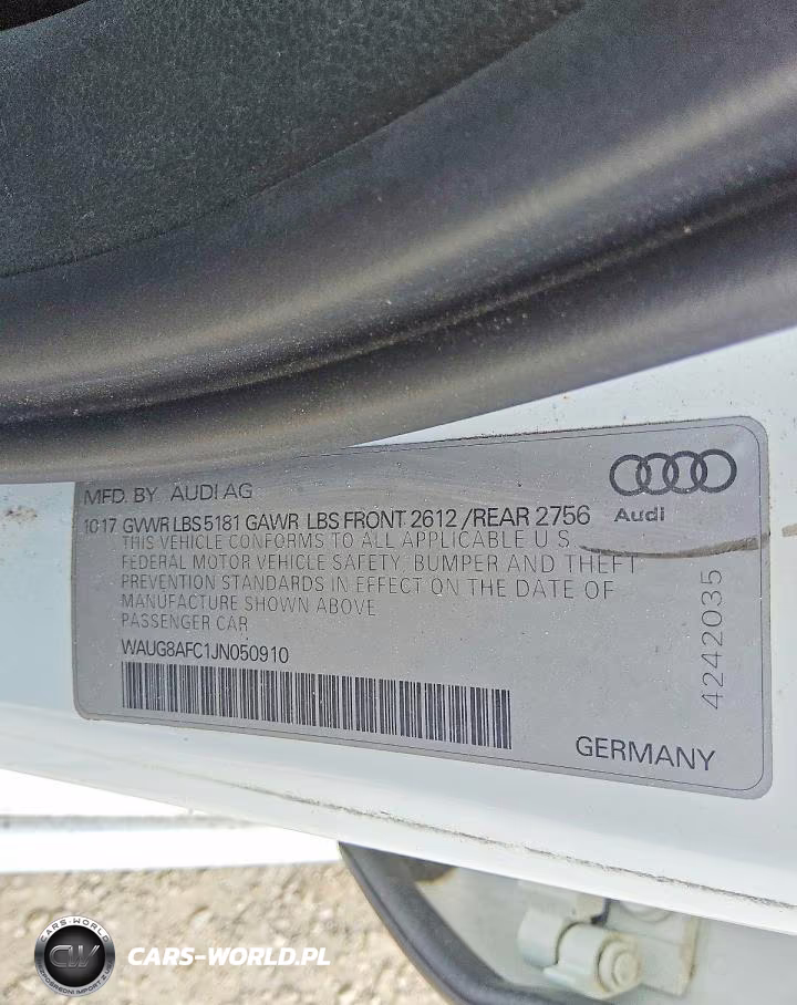 2018 Audi A6 Premium Plus VIN:WAUG8AFC1JN050910 - 12