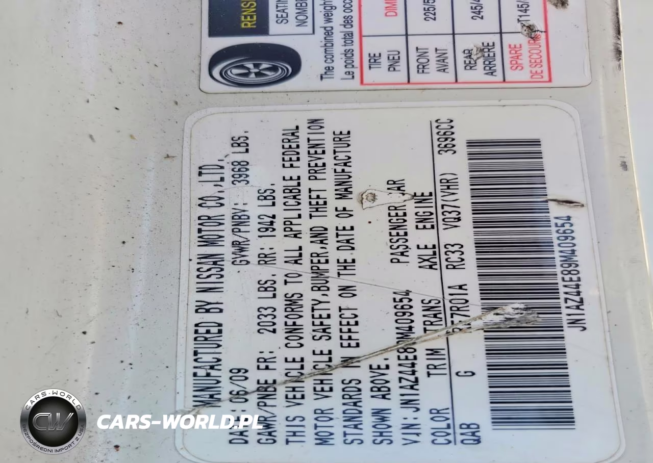 2009 Nissan 370Z VIN:JN1AZ44E89M409654 - 12