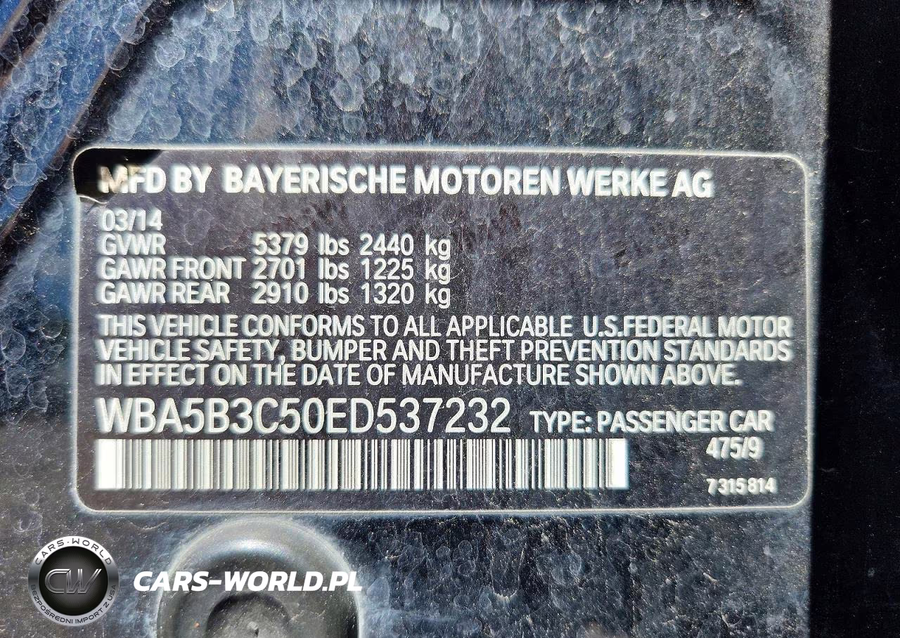 2014 BMW 535 Xi VIN:WBA5B3C50ED537232 - 13