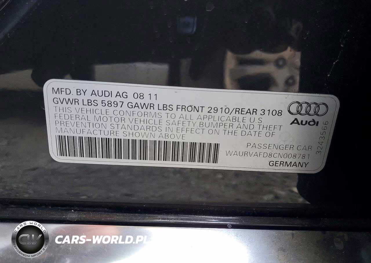 2012 Audi A8 L Quattro VIN:WAURVAFD8CN008781 - 13