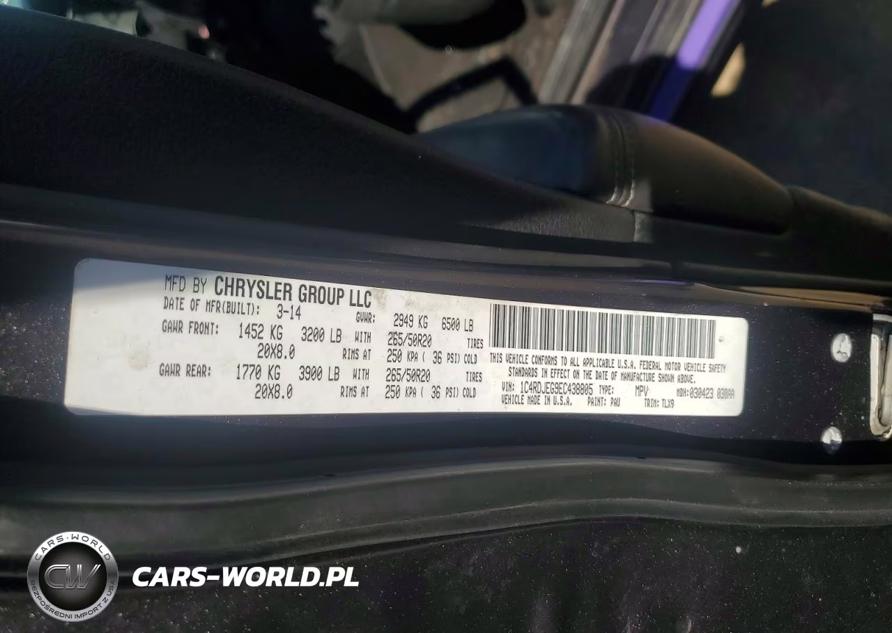 2014 Dodge Durango Citadel VIN:1C4RDJEG9EC438805 - 13