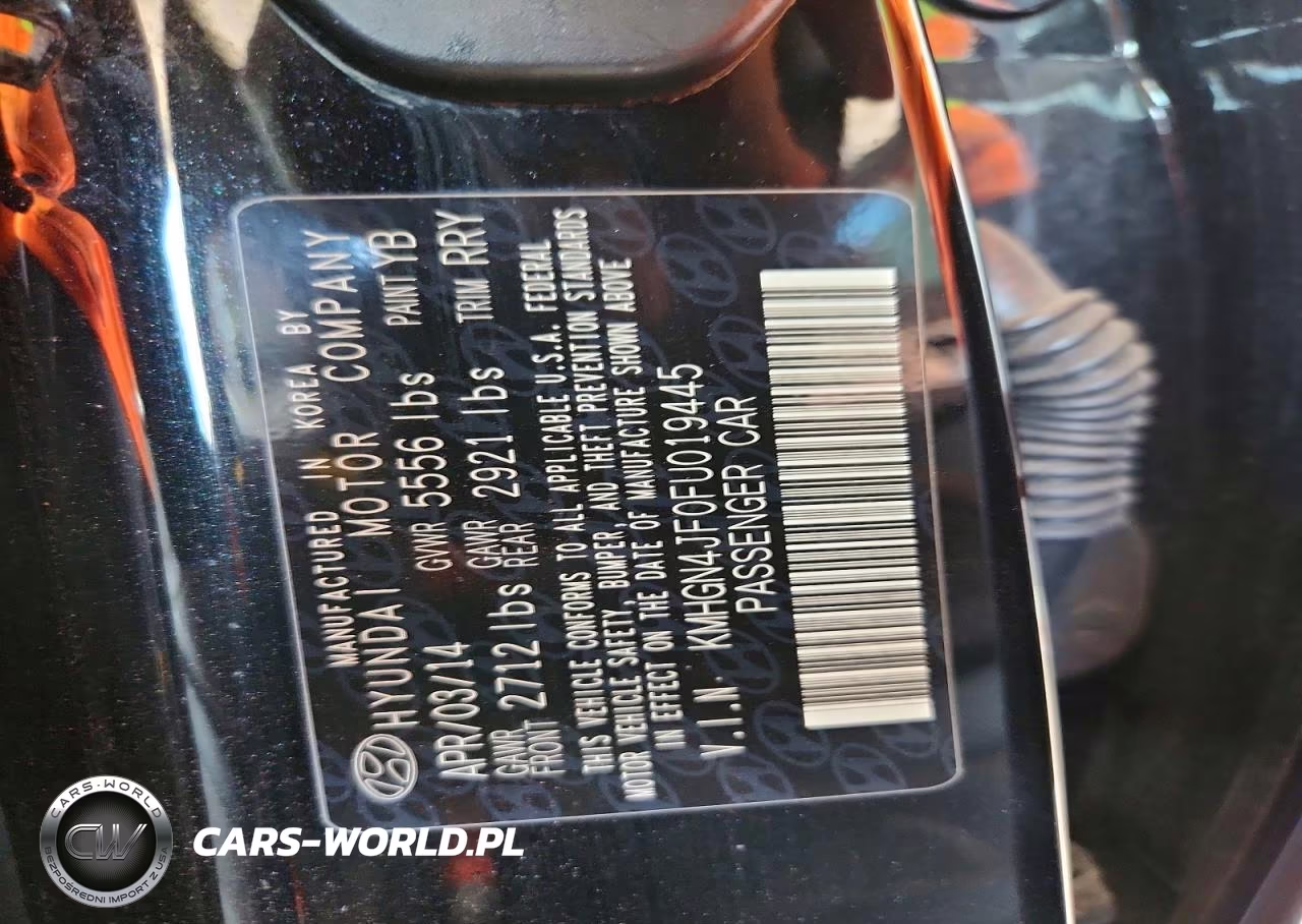 2015 Hyundai Genesis 5.0L VIN:KMHGN4JF0FU019445 - 12