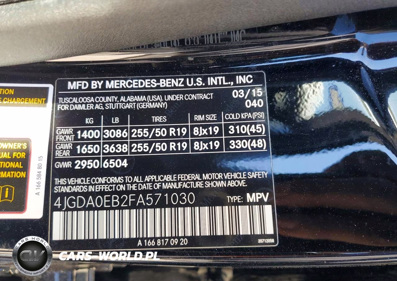 2015 Mercedes-Benz Ml 250 Bluetec VIN:4JGDA0EB2FA571030 - 13