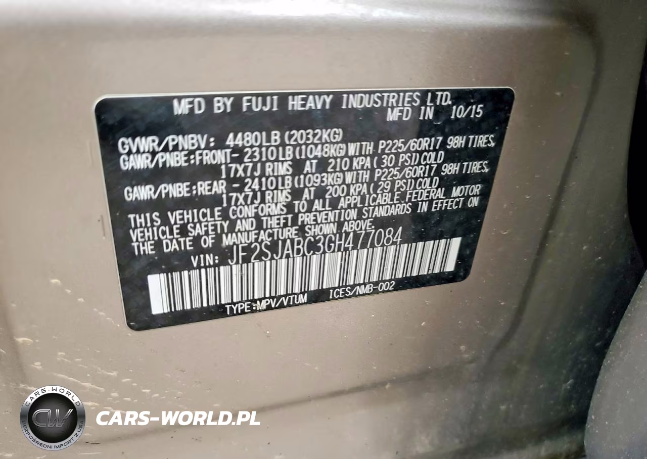 2016 Subaru Forester 2.5I VIN:JF2SJABC3GH477084 - 13