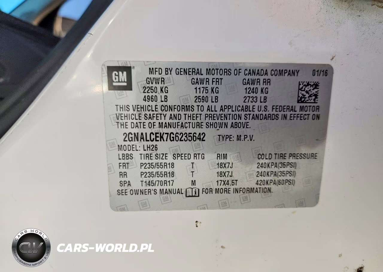2016 Chevrolet Equinox Lt VIN:2GNALCEK7G6235642 - 13