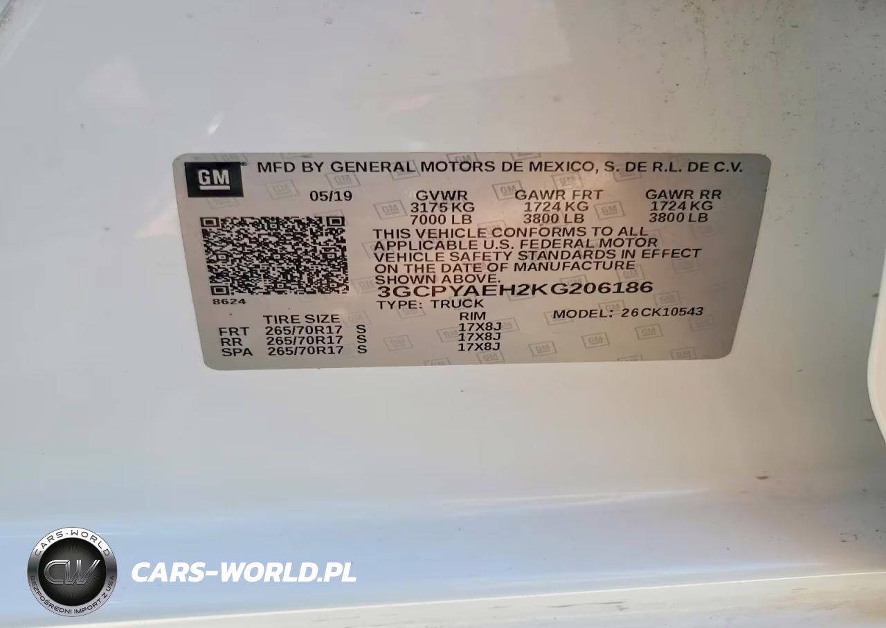 2019 Chevrolet Silverado K1500 VIN:3GCPYAEH2KG206186 - 12