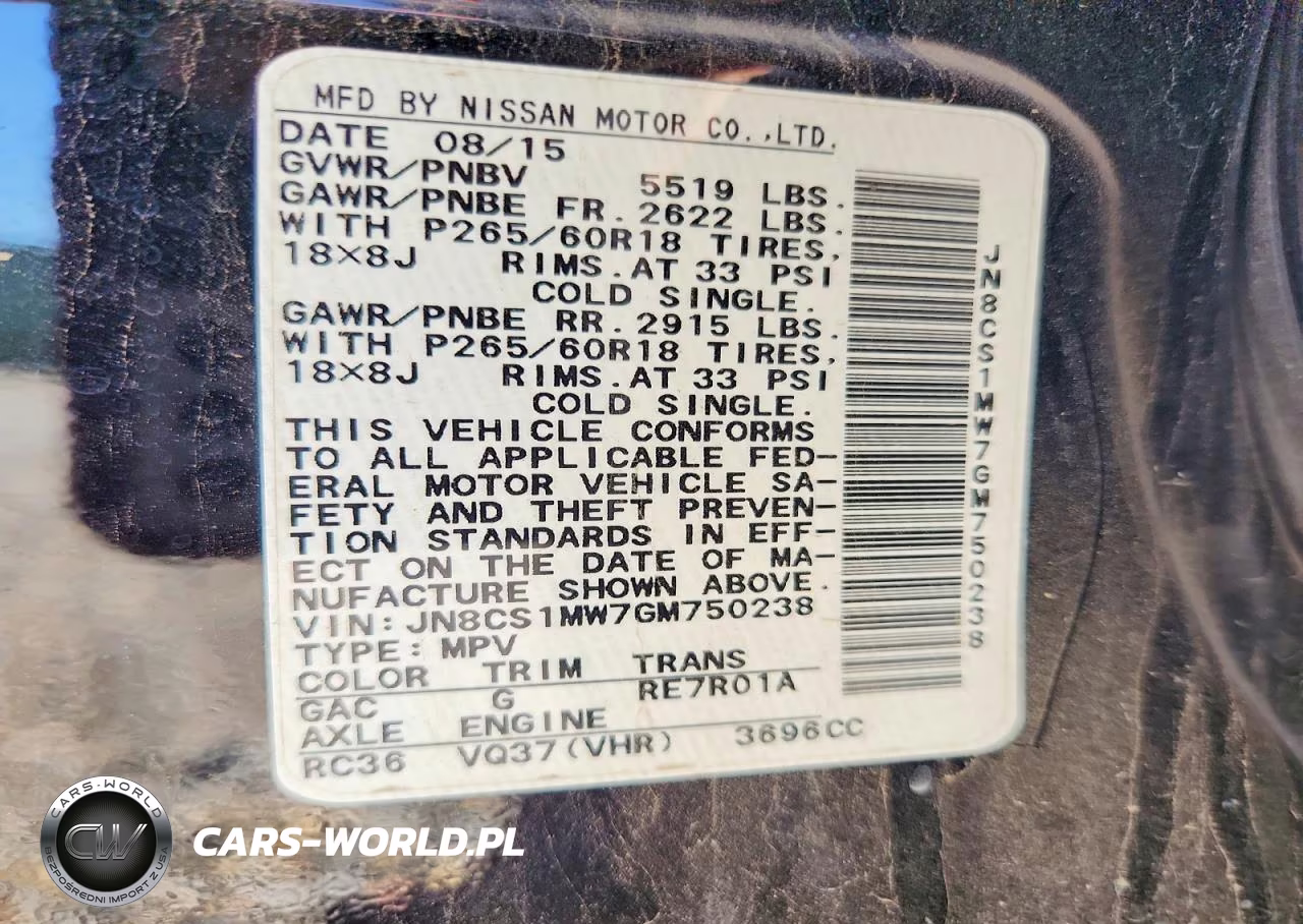 2016 Infiniti Qx70 Base VIN:JN8CS1MW7GM750238 - 14