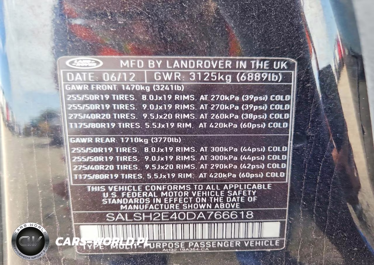 2013 Land Rover Range Rover Sport Sc VIN:SALSH2E40DA766618 - 12