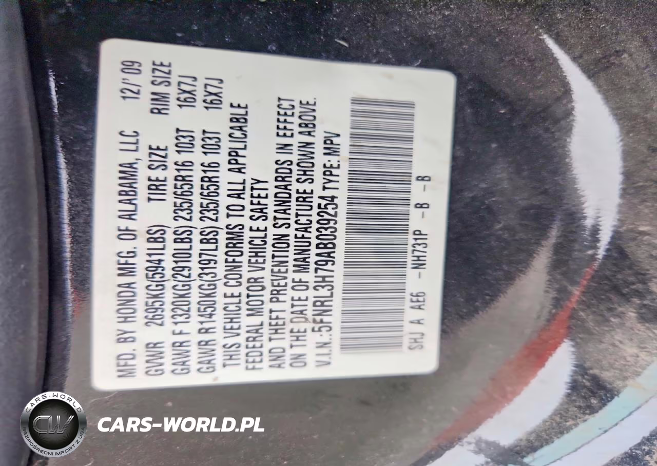 2010 Honda Odyssey Exl VIN:5FNRL3H79AB039254 - 14