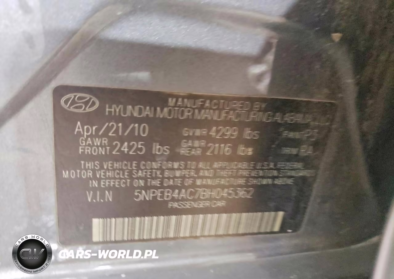 2011 Hyundai Sonata Gls VIN:5NPEB4AC7BH045362 - 12