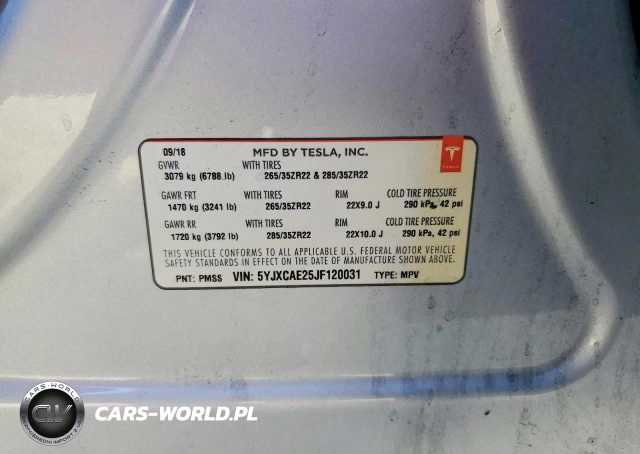 2018 Tesla Model X VIN:5YJXCAE25JF120031 - 13