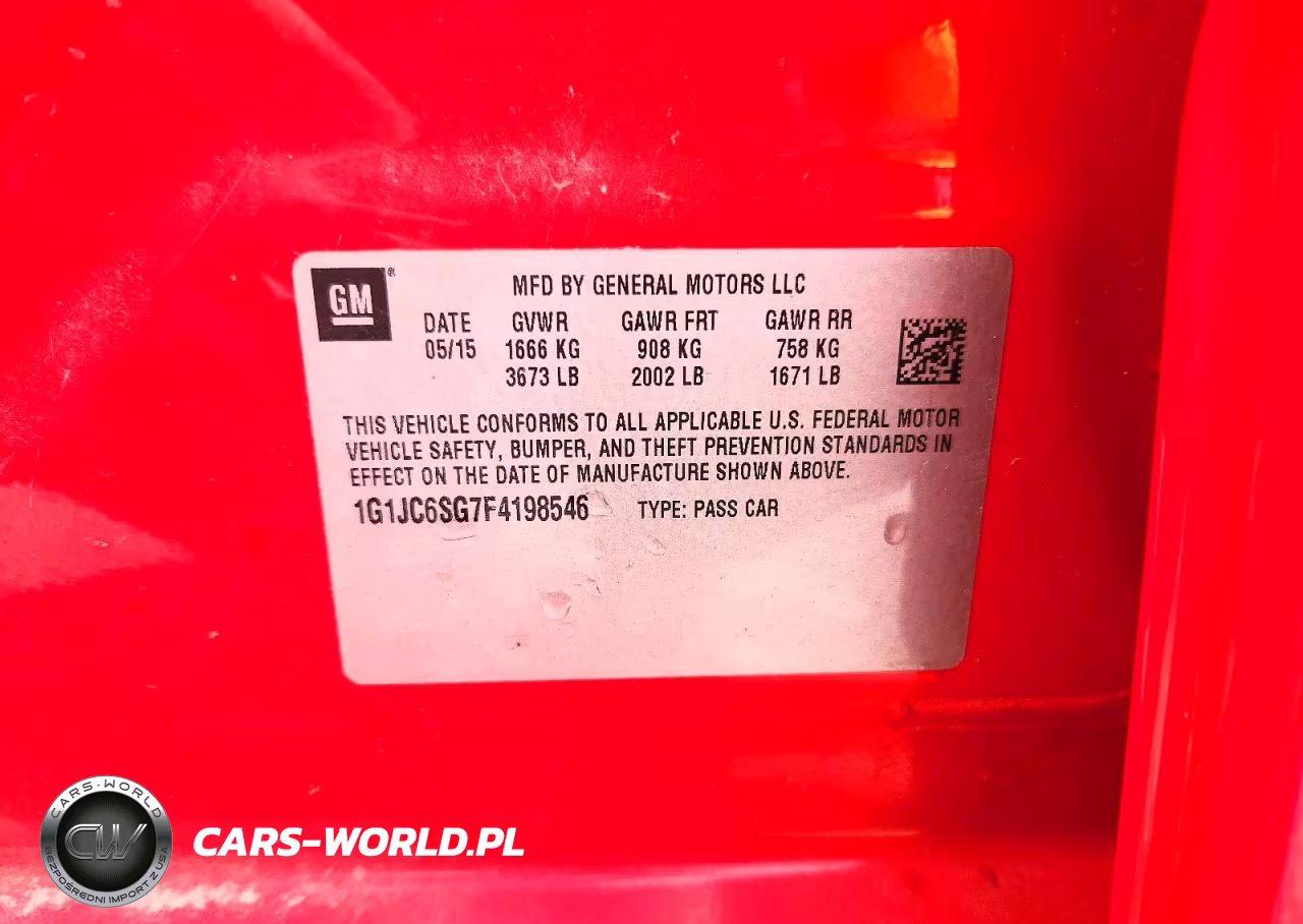 2015 Chevrolet Sonic Lt VIN:1G1JC6SG7F4198546 - 12