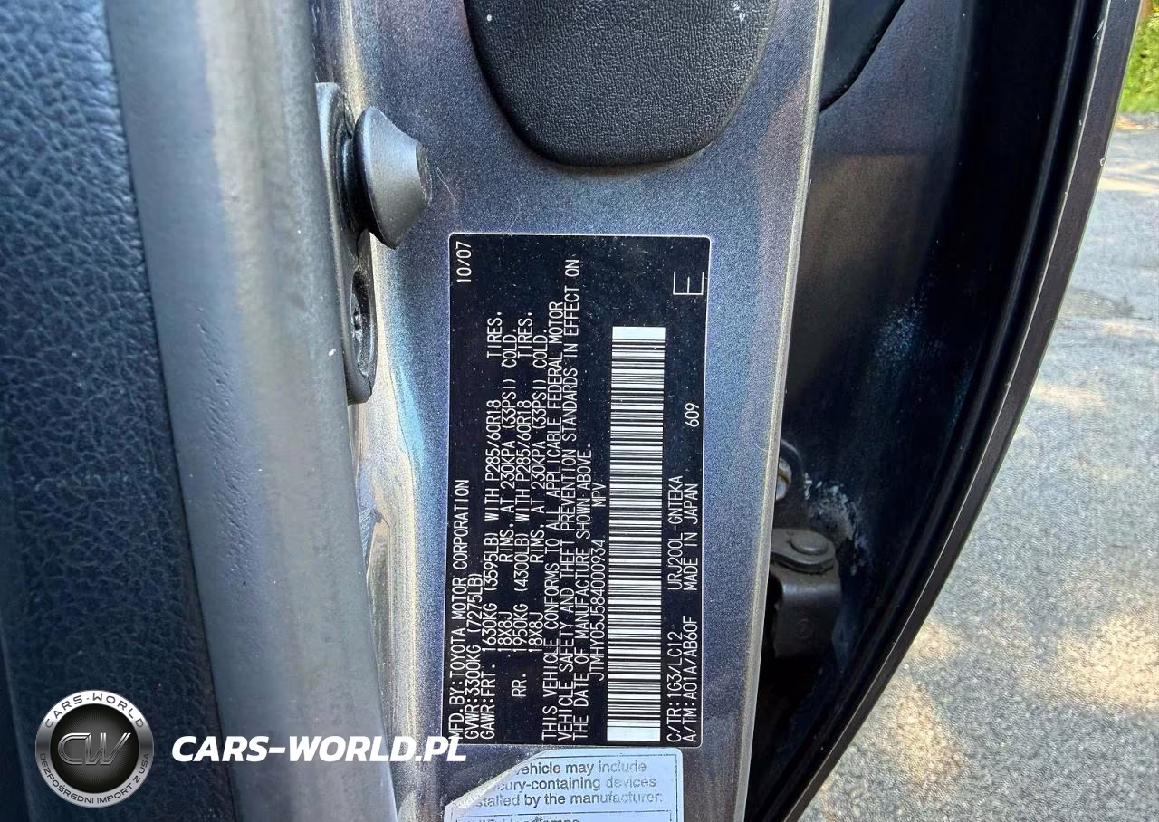 2008 Toyota Land Cruiser Base VIN:JTMHY05J584000934 - 10