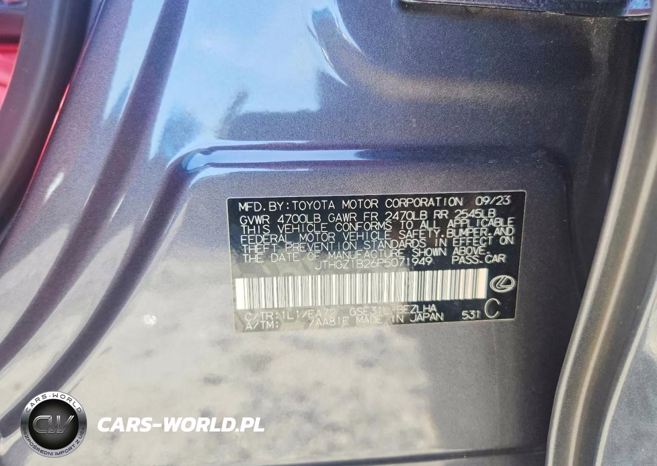 2023 Lexus Is 350 F Sport VIN:JTHGZ1B26P5071949 - 13