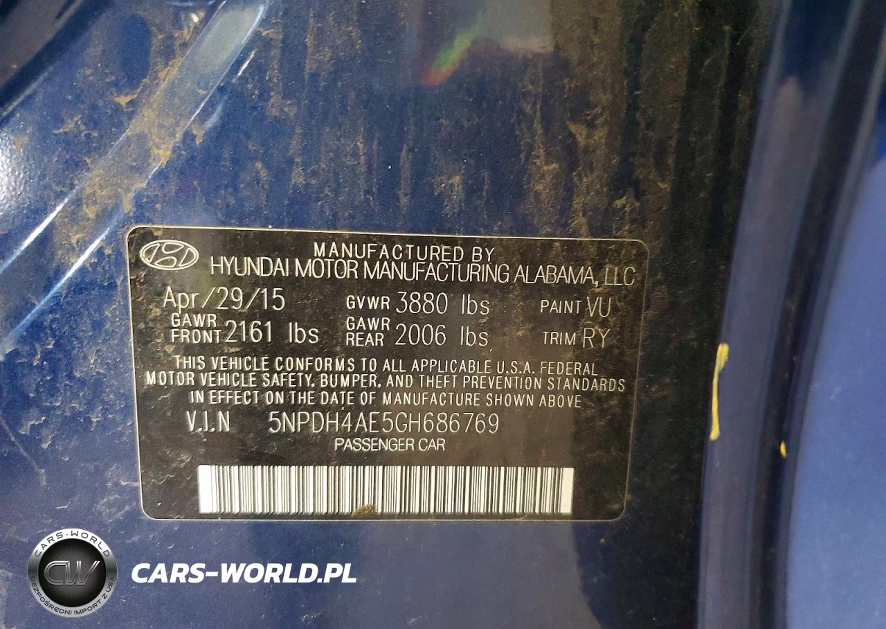 2016 Hyundai Elantra Value Edition VIN:5NPDH4AE5GH686769 - 12